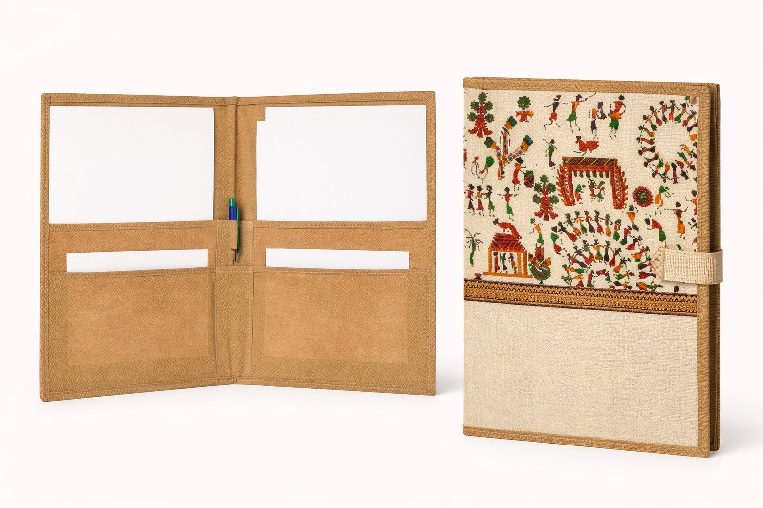 Jute Madhubani Folder